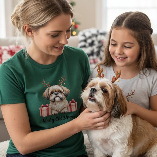 Shih Tzu Reindeer  Tシャツ