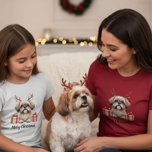 Shih Tzu Reindeer  Tシャツ