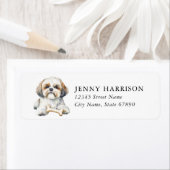 Shih Tzu Return Address Labels ラベル (インサイチュ)