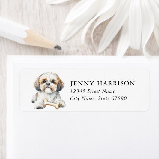 Shih Tzu Return Address Labels ラベル (インサイチュ)