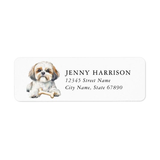 Shih Tzu Return Address Labels ラベル (正面)