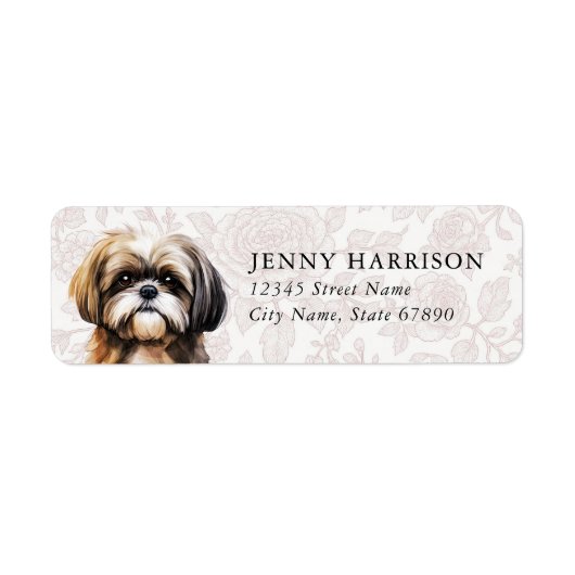 Shih Tzu Return Address Labels ラベル (正面)