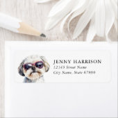 Shih Tzu Return Address Labels ラベル (インサイチュ)