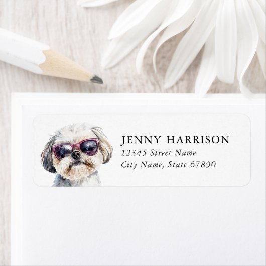 Shih Tzu Return Address Labels ラベル (インサイチュ)