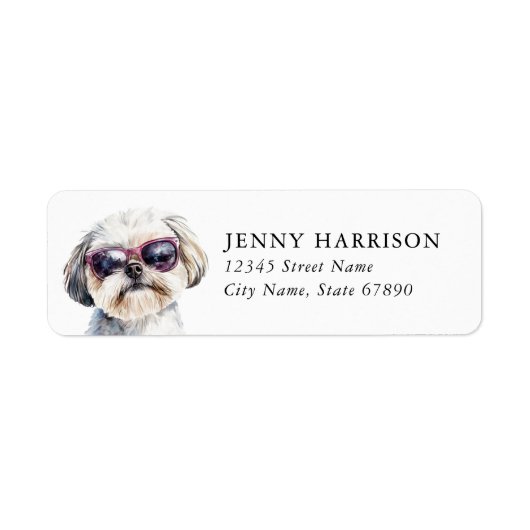 Shih Tzu Return Address Labels ラベル (正面)