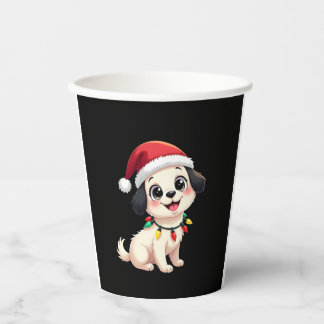 Shih Tzu Santa Christmas Tree Lights Xmas Dog Love 紙コップ