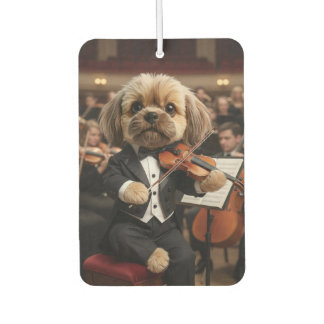 Shih Tzu Violinist Orchestra Custom Air Freshener カーエアーフレッシュナー