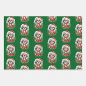 Shih Tzu Wrapping Paper for Christmas ラッピングペーパーシート (正面2)