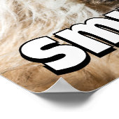 Shih tzu yawning laughing smile text customize ポスター (角)