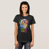 Shih Tzus Make Me Happiest  Dog Mom Humor Fur Mom Tシャツ (正面フル)