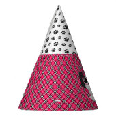 Shihtzuの小犬おたくのピンクの誕生会の帽子 パーティーハット (左)