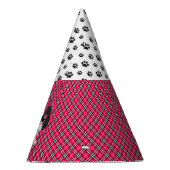 Shihtzuの小犬おたくのピンクの誕生会の帽子 パーティーハット (右)