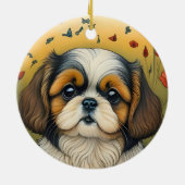 Shihtzu puppy ornament gift idea  セラミックオーナメント (裏面)