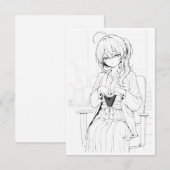 Shika-chan Coloring Card – Traditional Kimono Styl 案内状 (正面/裏面)