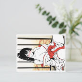 Shika-chan Ukiyo-e Coloring Postcard – Elegant Kim ポストカード (スタンド正面)
