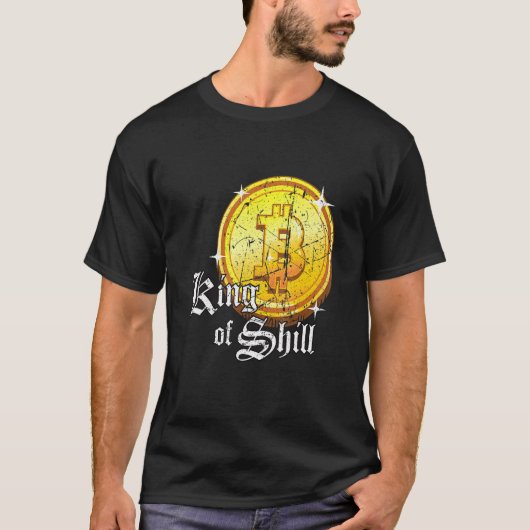 Shill Bitcoin Cryptocurrency投資家のMens King Tシャツ (正面)