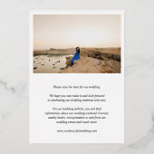 Shilohエレガモダンントウェディング日付を保存 箔招待状 (裏面)