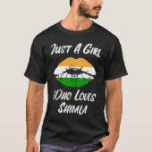 Shimla lips mouth love Indian flag Tシャツ (正面)
