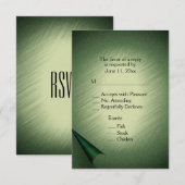 Shimling Green RSVPカード（メニュー付） 出欠カード (正面/裏面)