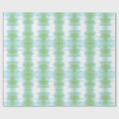 Shimmer Ikat in Green and Aqua ラッピングペーパー (フラット)