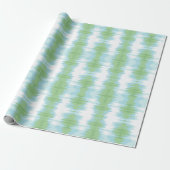 Shimmer Ikat in Green and Aqua ラッピングペーパー (アンロールド)