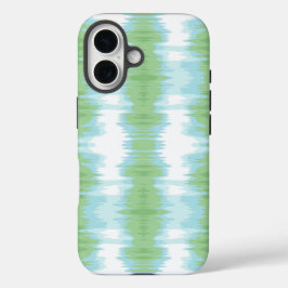 Shimmer Ikat in Green and Aqua iPhone 16ケース