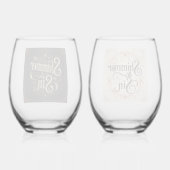 Shimmer & Sin Gothic Wine Glass Set | Dark Glam ステムなしワイングラス (裏面)