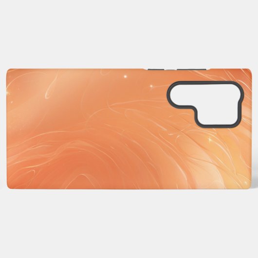 Shimmering Coral Flow Abstract Phone Case Samsung Galaxyケース (裏面横)