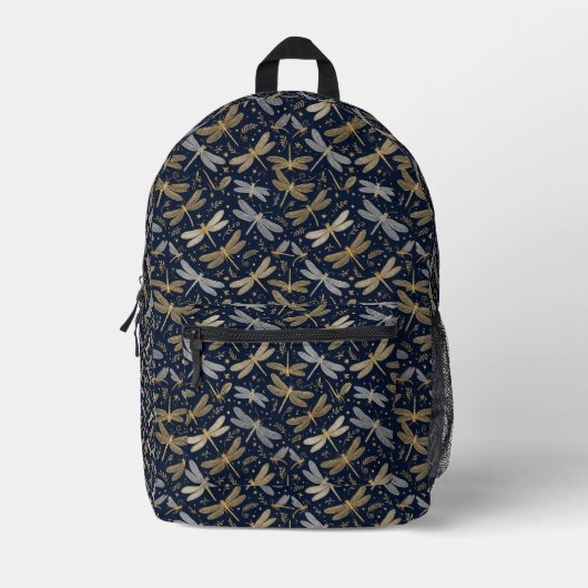 Shimmering Dragonfly Backpack プリントバックパック (正面)