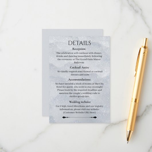 Shimmering Filigree Details Card  エンクロージャーカード (正面/裏面インサイチュ)