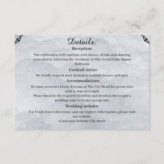 Shimmering Filigree Enclosure Card エンクロージャーカード (正面)