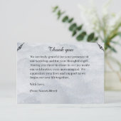 Shimmering Filigree Silver Flat Thank You Card サンキューカード (スタンド正面)