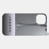 Shimmering Gold Drip Glitter Bokeh Luxury iPhoneケース (裏面横)