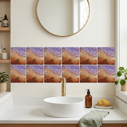 Shimmering Mosaic Gradient Ceramic Tile タイル