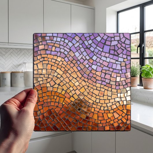 Shimmering Mosaic Gradient Ceramic Tile タイル