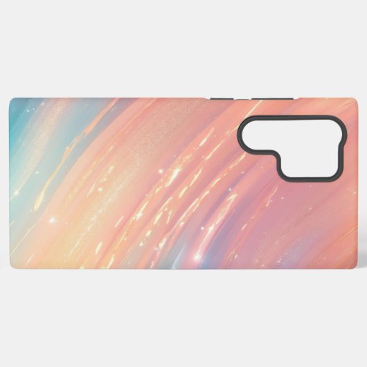 Shimmering Pastel Gradient Phone Case Samsung Galaxyケース (裏面横)