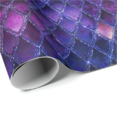 Shimmering Purple Ombre & Glitter Dragon Scales ラッピングペーパー (ロールコーナー)