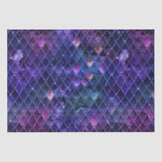 Shimmering Purple Ombre & Glitter Dragon Scales 薄葉紙 (正面)