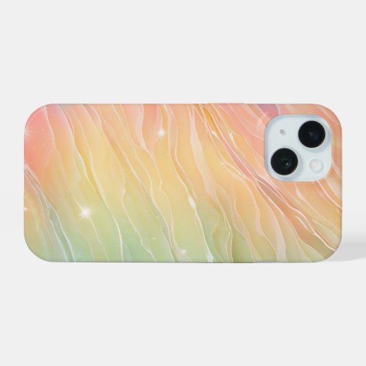 Shimmering Rainbow Aurora Gradient Phone Case iPhone 15ケース (裏面横)