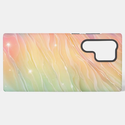 Shimmering Rainbow Aurora Gradient Phone Case Samsung Galaxyケース (裏面横)