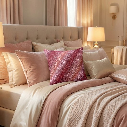 Shimmering Rose Glitter Gradient クッション