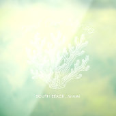 Shimmering Sea Coral Silhouette Window Cling ウィンドウサイン (シート3)