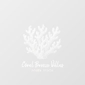 Shimmering Sea Coral Silhouette Window Cling ウィンドウサイン (シート)