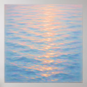 Shimmering Sea - Pastel Painting Style Art ポスター (正面)