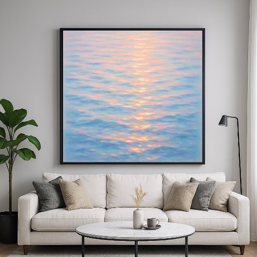 Shimmering Sea - Pastel Painting Style Art ポスター