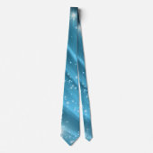 Shimmering Teal Nebula Effect Neck Tie ネクタイ (正面)