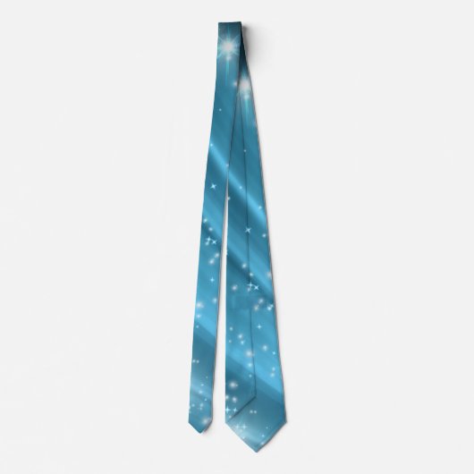 Shimmering Teal Nebula Effect Neck Tie ネクタイ (裏面)