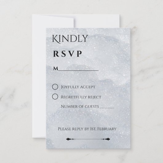 Shimmering Winter RSVP Card (正面)