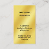 Shimmeryエレガントモダン金ゴールドバンドの背景画像 名刺 (裏面)