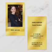 Shimmeryエレガントモダン金ゴールドバンドの背景画像 名刺 (正面/裏面)